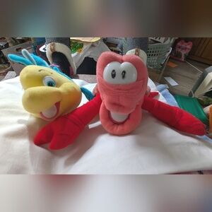 Disney Little Mermaid Flounder And Sebastian Plush Toys